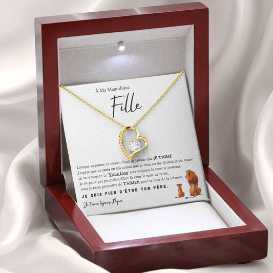 À MA FILLE – COLLIER CŒUR