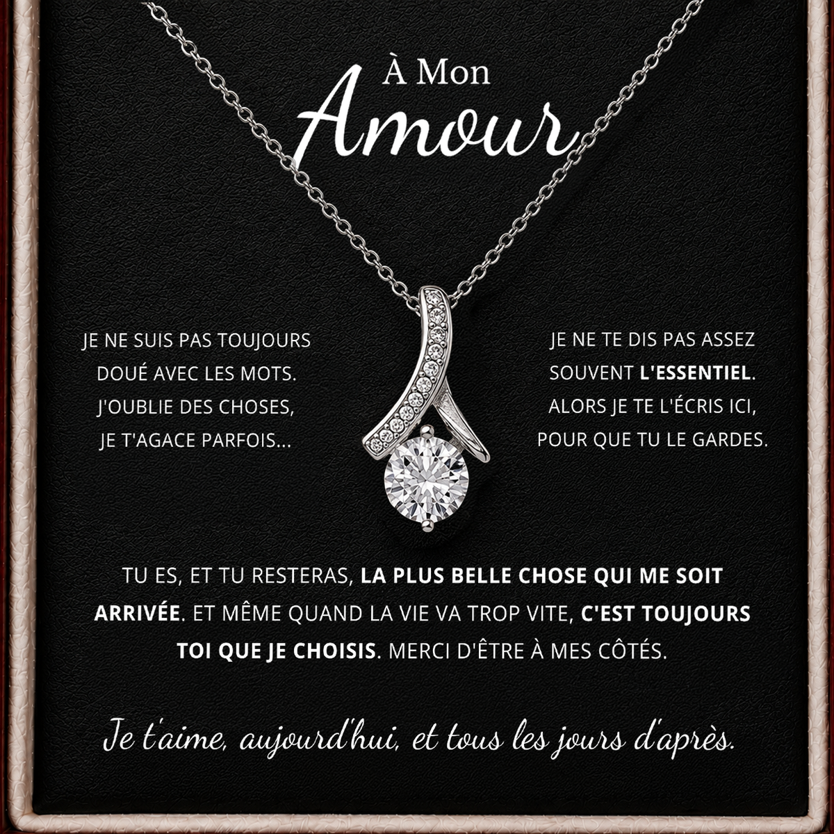 À MON AMOUR - COLLIER RUBAN POUR ELLE