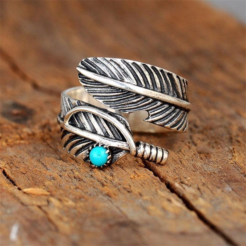 BAGUE PLUME D’ANGE GARDIEN TURQUOISE