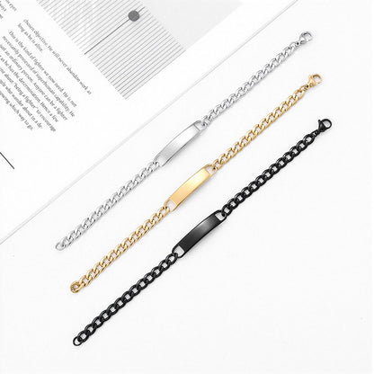 Bracelet Maille Cubain Gravé Personnalisé