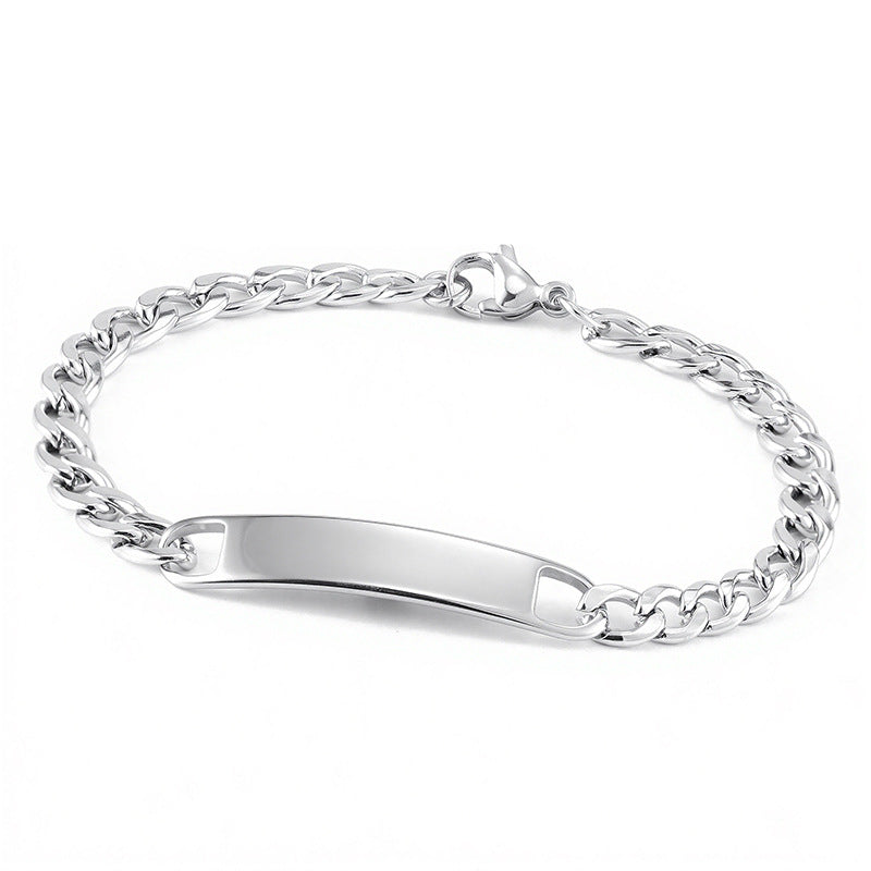 Bracelet Maille Cubain Gravé Personnalisé