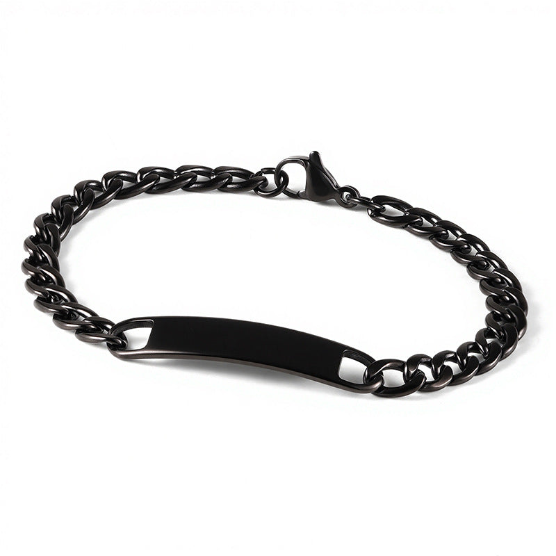 Bracelet Maille Cubain Gravé Personnalisé