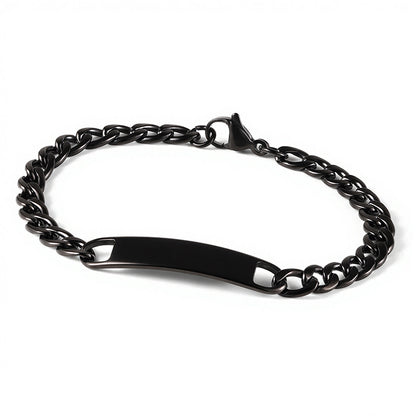 Bracelet Maille Cubain Gravé Personnalisé