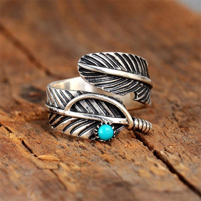 BAGUE PLUME D’ANGE GARDIEN TURQUOISE
