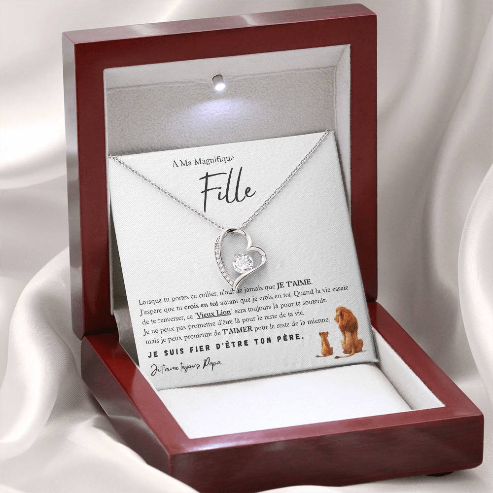 À MA FILLE – COLLIER CŒUR