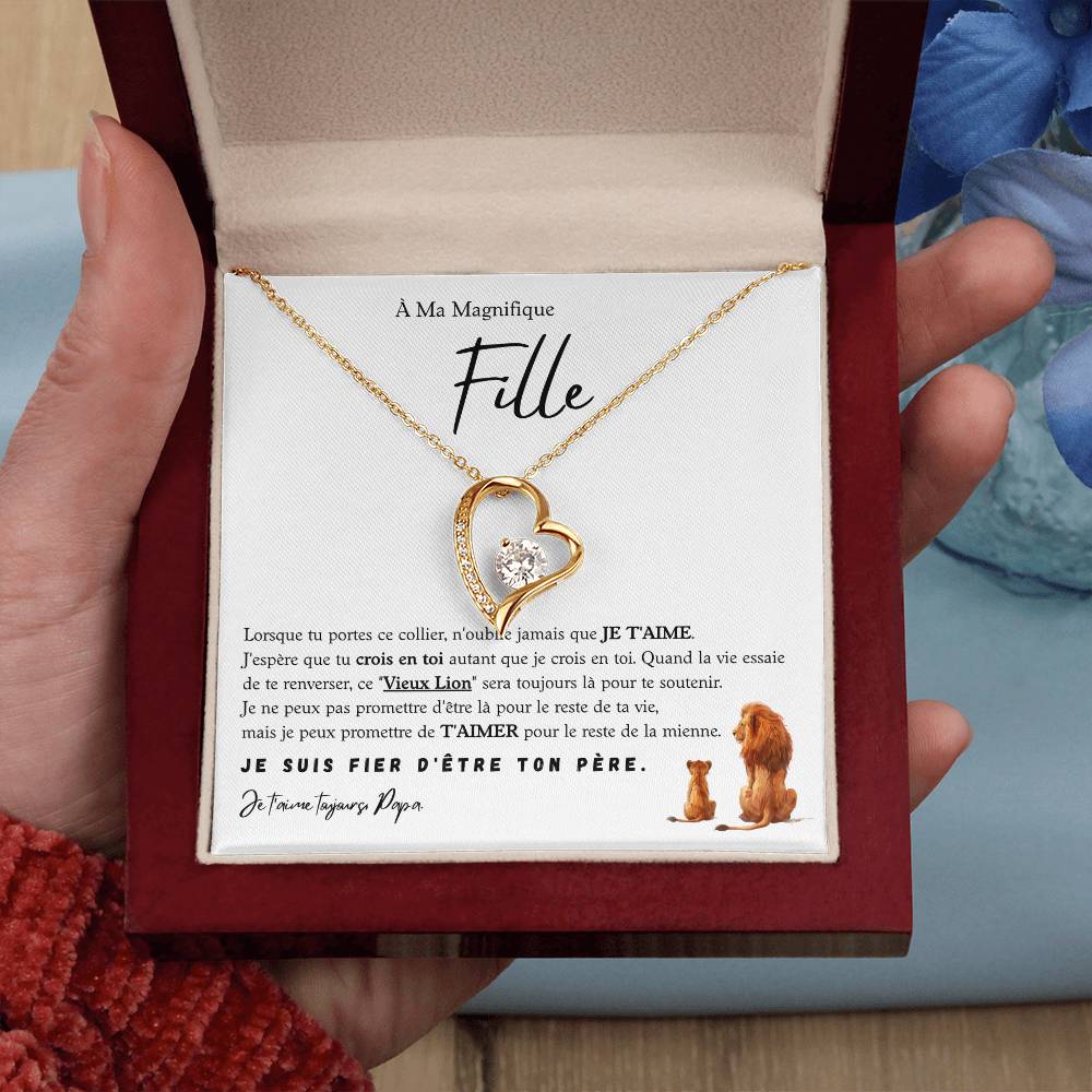 À MA FILLE – COLLIER CŒUR