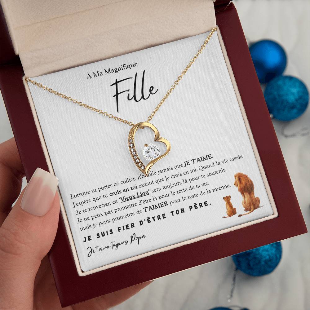 À MA FILLE – COLLIER CŒUR