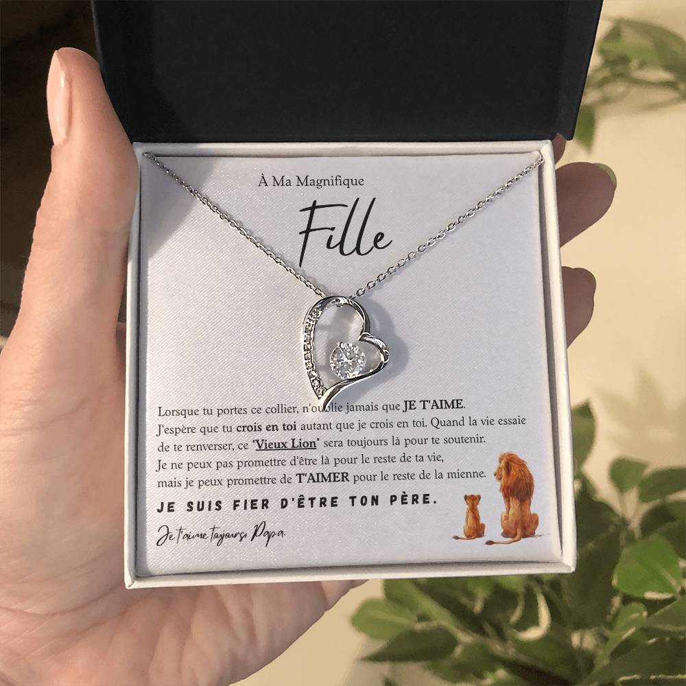 À MA FILLE – COLLIER CŒUR