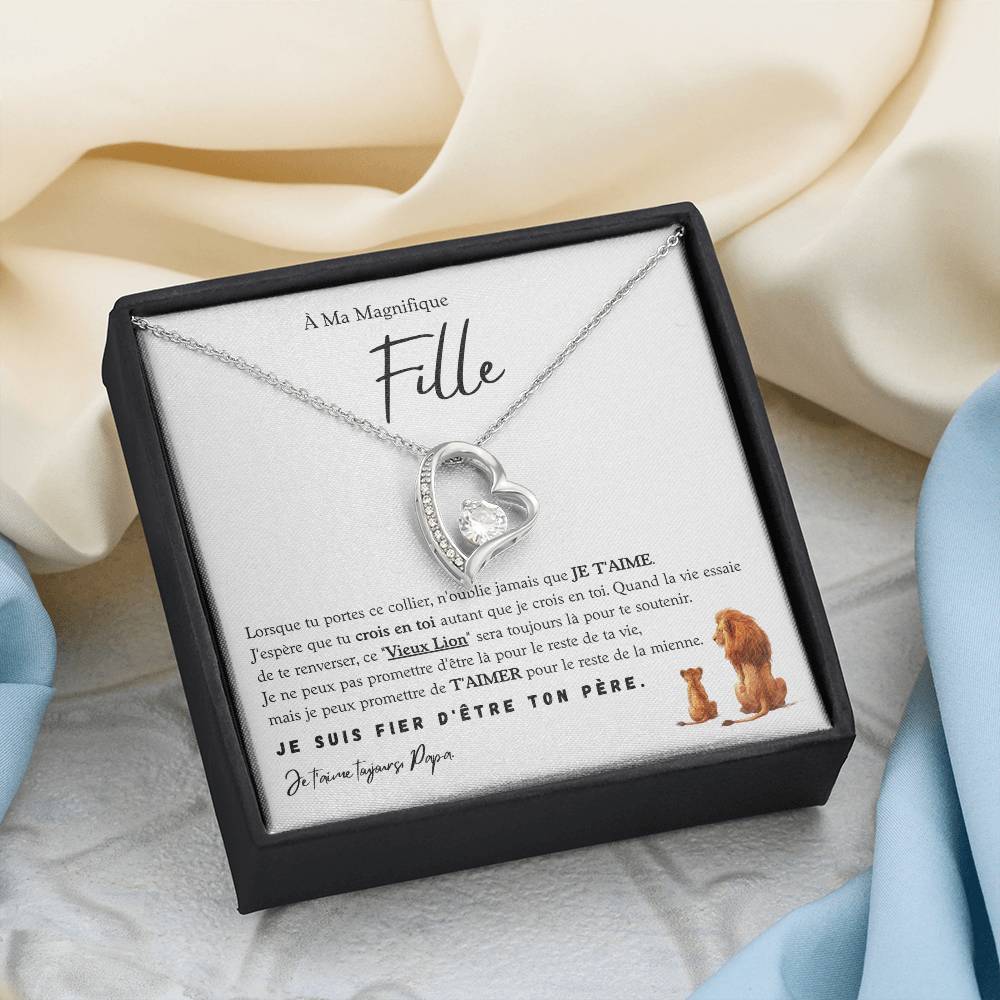 À MA FILLE – COLLIER CŒUR