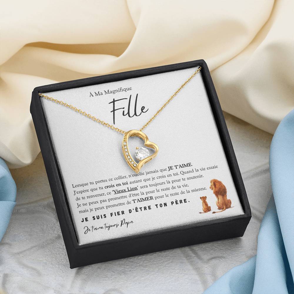 À MA FILLE – COLLIER CŒUR