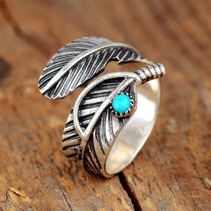 BAGUE PLUME D’ANGE GARDIEN TURQUOISE